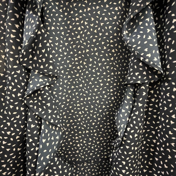 Wrap around navy work blouse - Picture 2 of 6